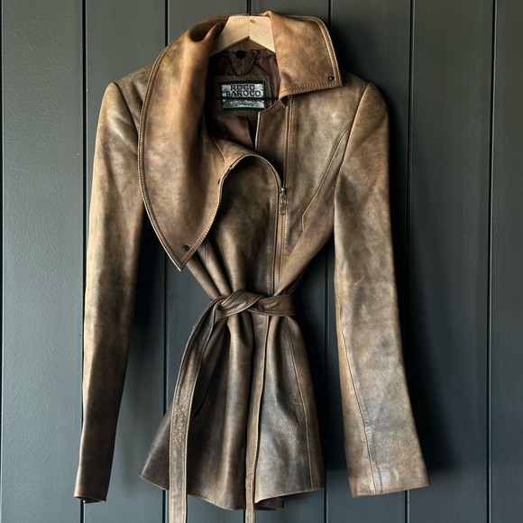 Roco Baroco Leather Jacket Size S/M - Picture 1 of 8